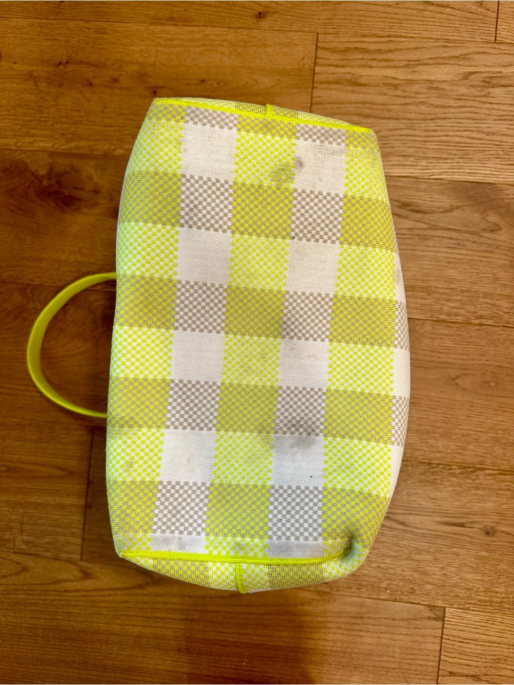 Rothy's Lightweight Tote Bag in Lime Checkerboard - Picture 4 of 4
